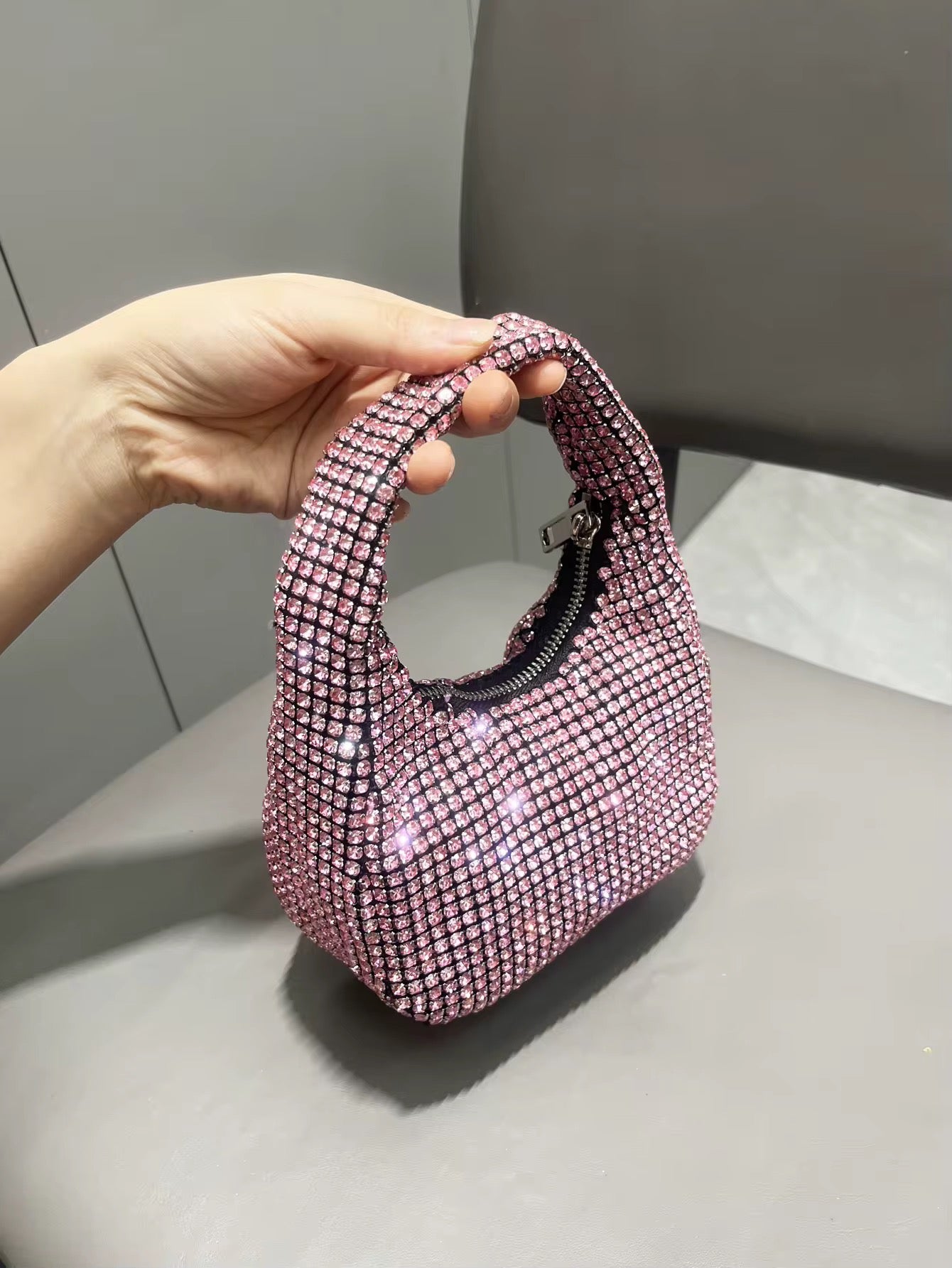 Shiny Crystal Rhinestone Clutch Luxury Design Handbag