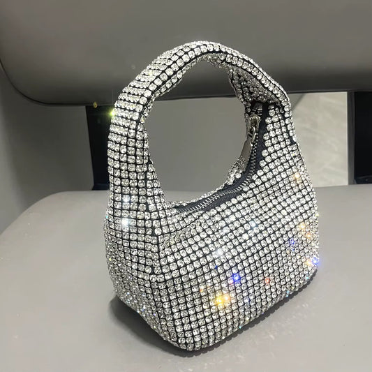 Shiny Crystal Rhinestone Clutch Luxury Design Handbag