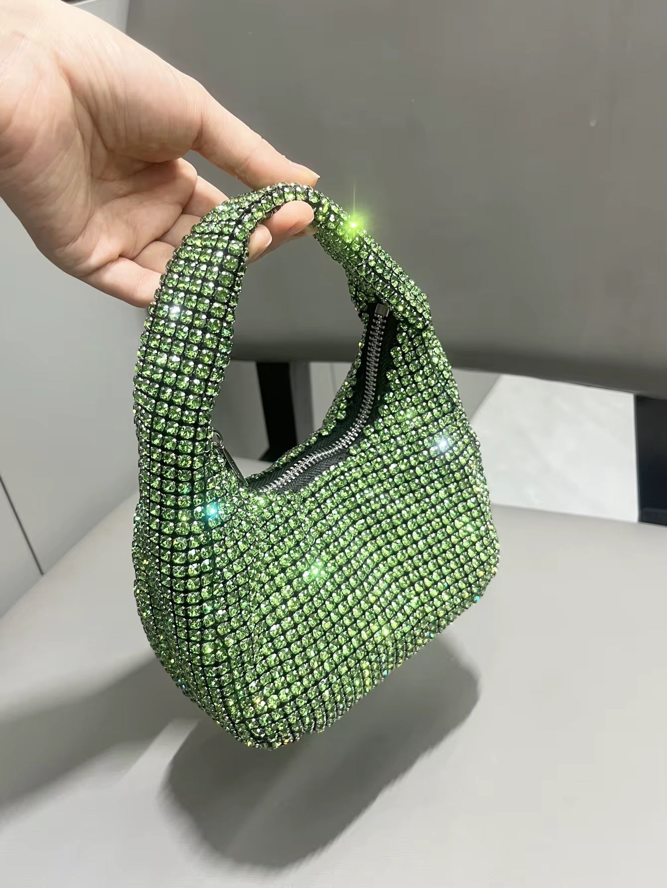 Shiny Crystal Rhinestone Clutch Luxury Design Handbag