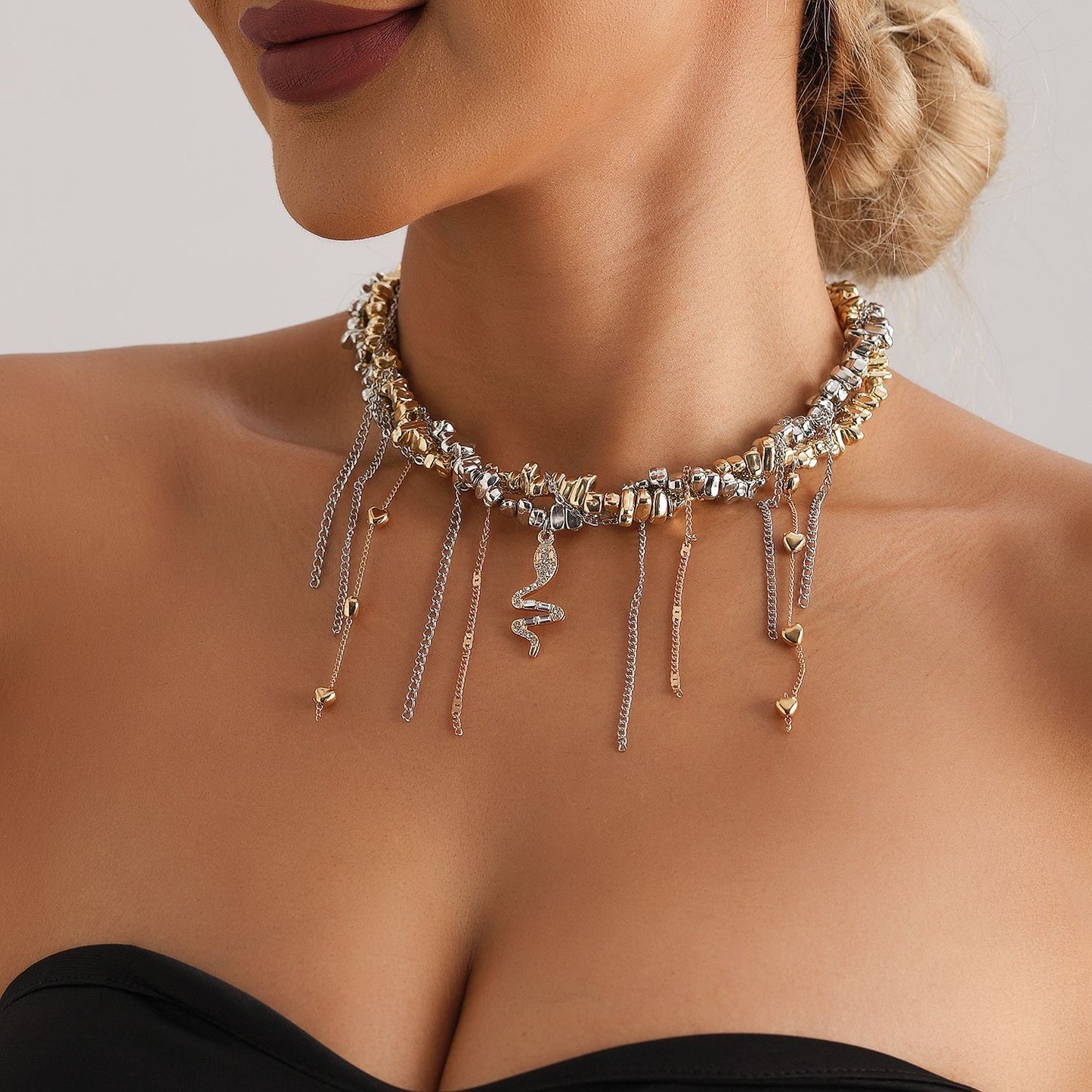 Y2K layered necklace
