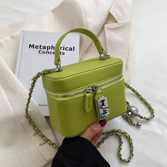 Women's Bag New Korean Fashion One Shoulder Crossbody Small Square Bag Personalized Lock Buckle
Texture Handbag