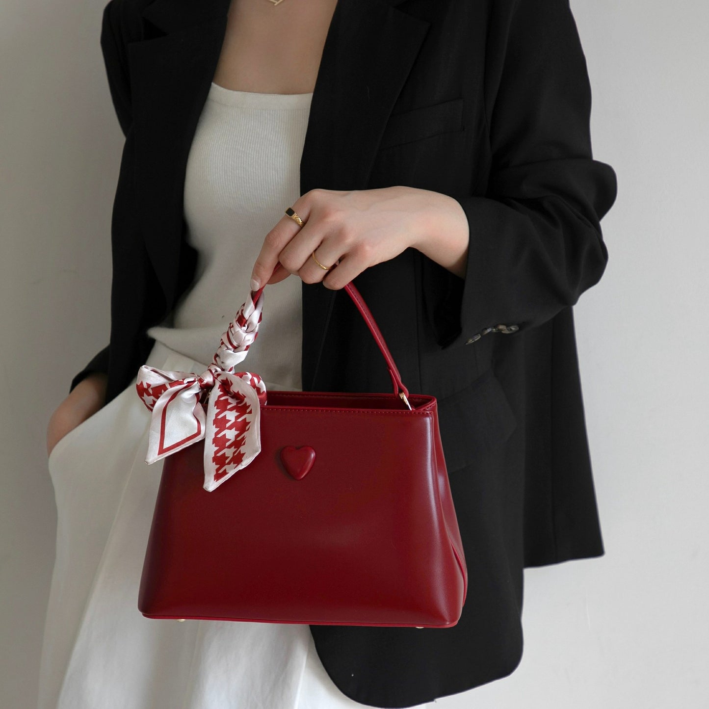 Red luxury handbag