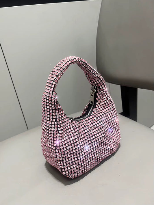 Shiny Crystal Rhinestone Clutch Luxury Design Handbag