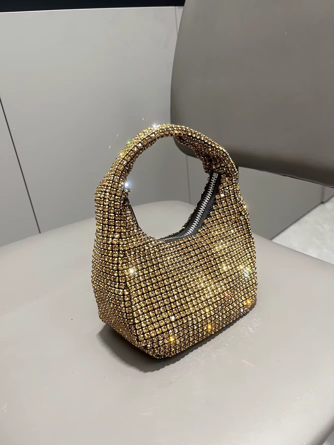 Shiny Crystal Rhinestone Clutch Luxury Design Handbag