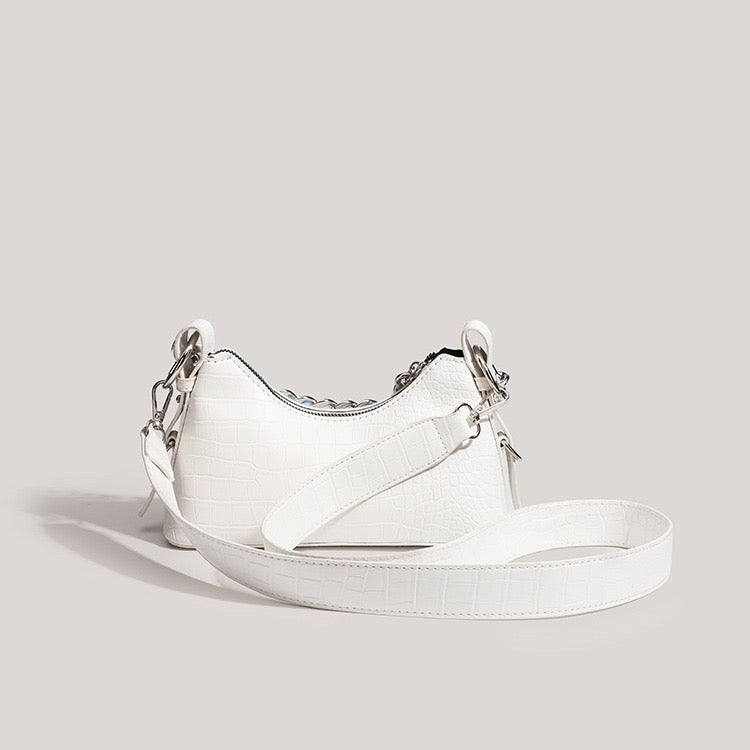 Floral chic white stylish handbag