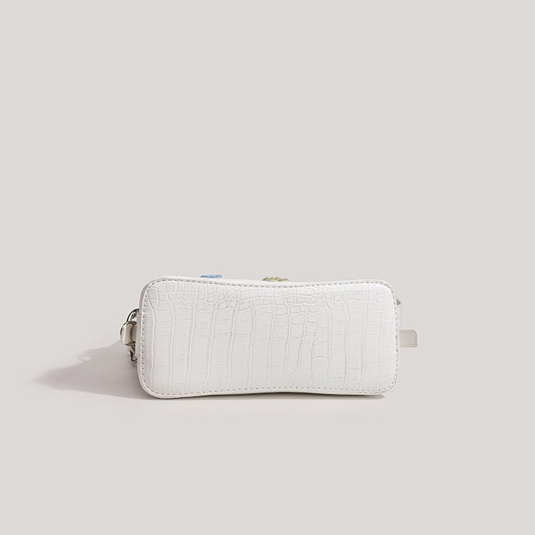 Floral chic white stylish handbag